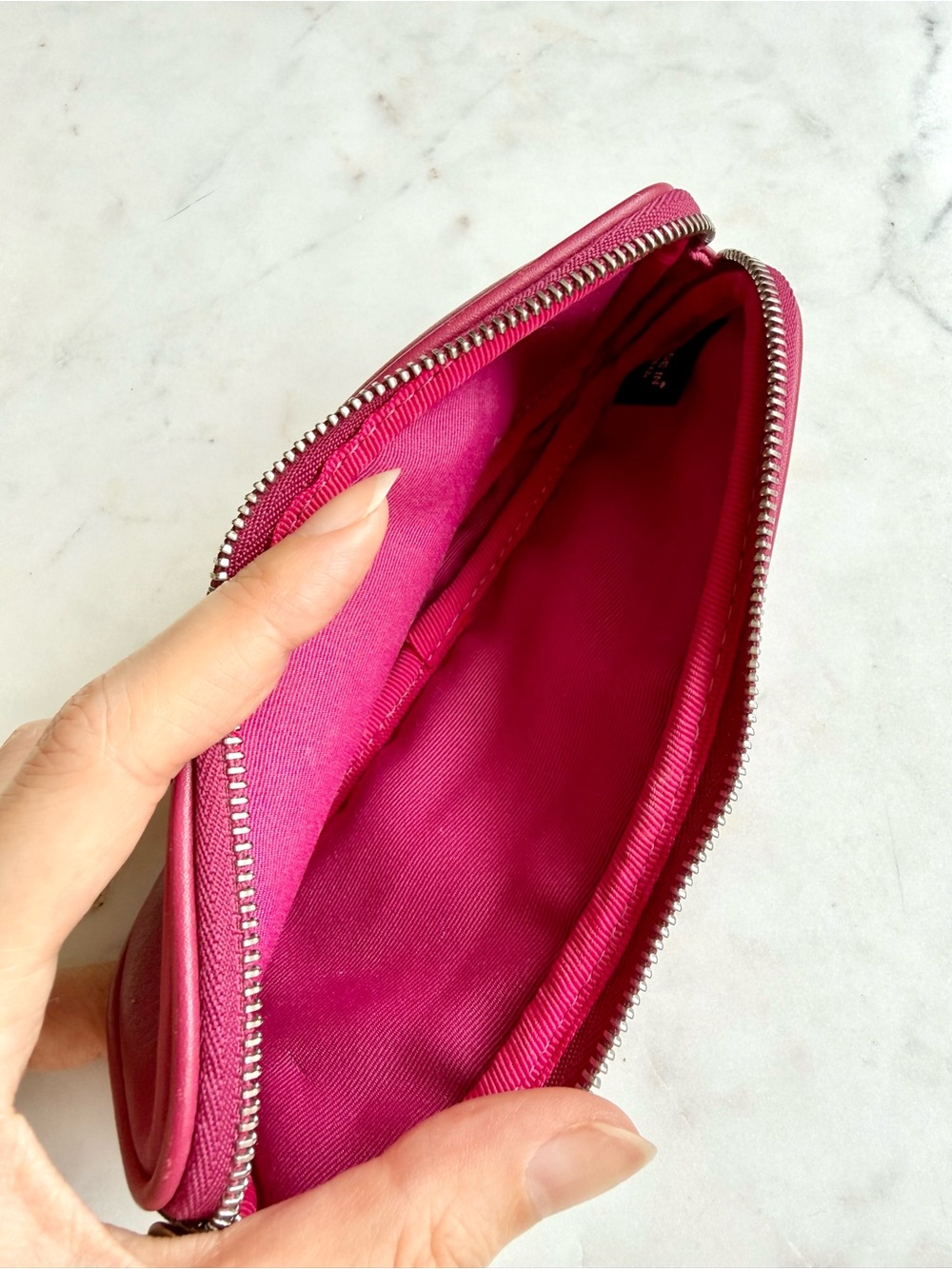 Vintage Coach Fuchsia Soft Leather Glasses Case - Picture 3 of 5